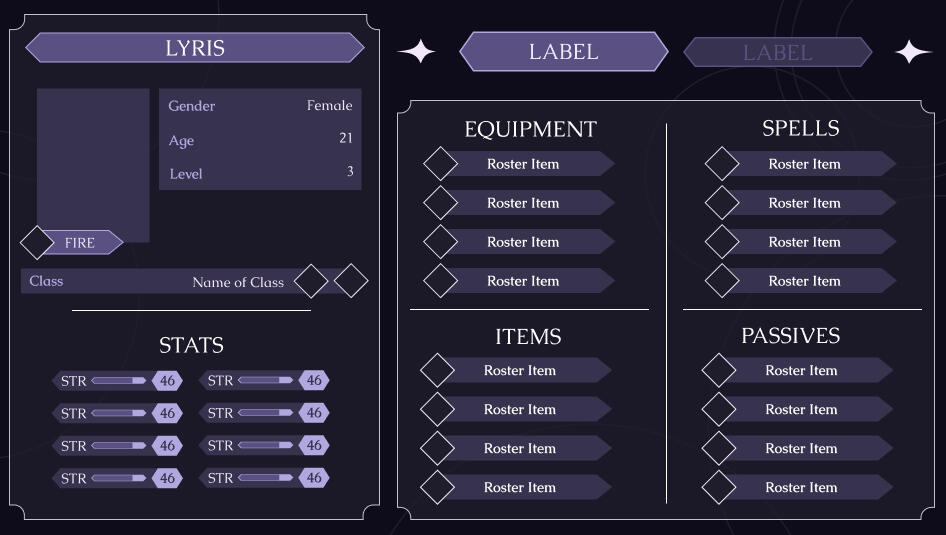 Roster - Figma Mockup