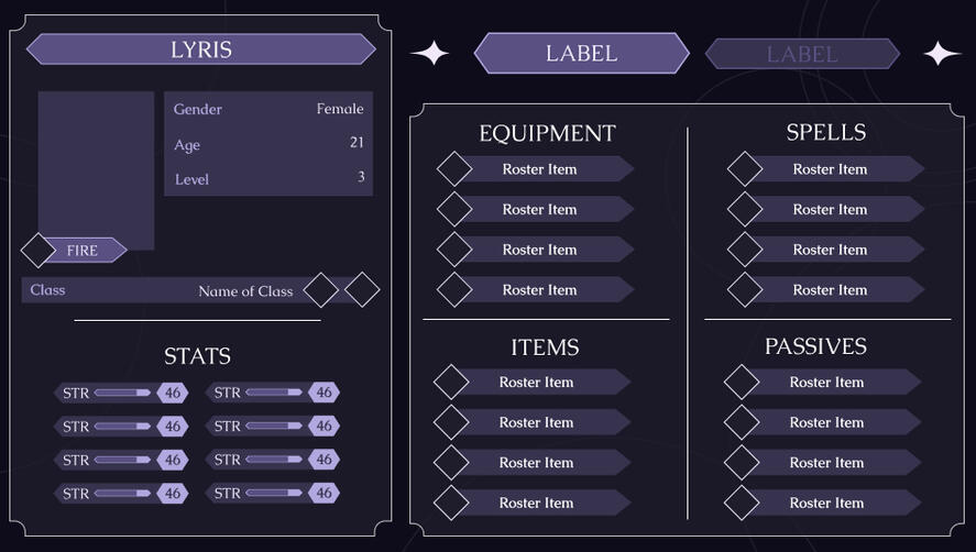 Roster - Figma Mockup